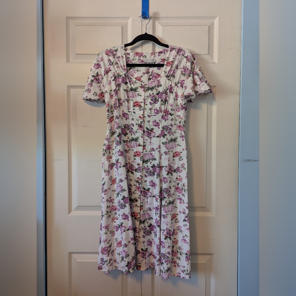 3/$20! Vintage 90's Cleo Floral Dress - Picture 3 of 15